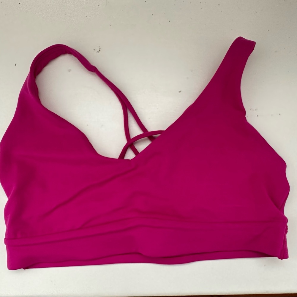 Hot pink athleta sports bra